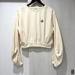 レディアゼル　ワンポイント刺繍ショートプルオーバー　アイボリー　428