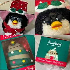 レア｜クリスマス ファービーオーナメント・プシーン　フィギュア　セット レア｜クリスマス ファービーオーナメント・プシーン フィギュア