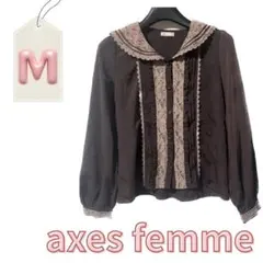 【最終SALE】axes femme セーラー襟 ブラウス アクシーズファム