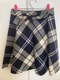 To b by Agnes b. チェック フレアスカート