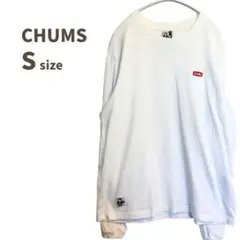 【CHUMS】チャムス ロングTシャツ 長袖カットソー ホワイト Sサイズのサムネイル