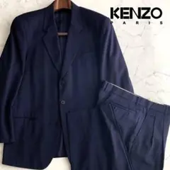 希少】1990sアーカイブKENZO ケンゾー ウールギャバジンネイビースーツ 