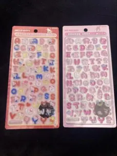 【正規品】ボンボンドロップシール　moji 文字　サンリオ　2枚セット