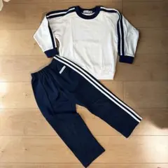 体操服 Lサイズ ホワイト・ネイビーがんばりっ子