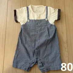 べべ＊半袖マリンロンパース80