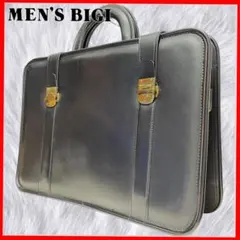 【MEN'S BIGI】美品メンズビギ オールレザー ビジネス ブリーフ 日本製のサムネイル