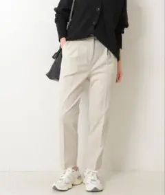 【Spick＆Span】リネンライクテーパードタックパンツ
