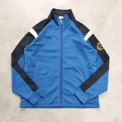 UMBRO アンブロ トラックジャケット 古着 ロゴ 刺繍 L 青 16507