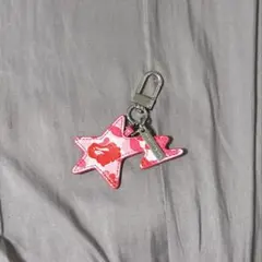 A Bathing Ape 카모 패턴 키 홀더 핑크 카라비너