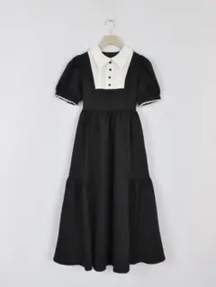 AnMILLE アンミール　ワンピース　ピコレース襟フレアOP