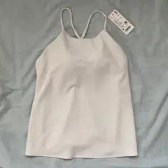 新品　UNIQLO クレープジャージーブラキャミソール M オフホワイト