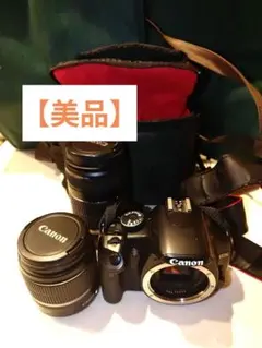 【一眼レフカメラ】EOS Kiss X2本体＋レンズ2本、カメラバッグ、充電器のサムネイル