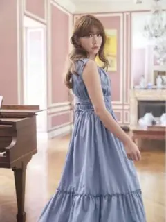 herlipto Riviera Double Bow Dress ブルー Herlipto Riviera Double Bow Dress - メルカリ