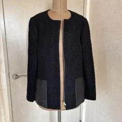 ノーカラージャケット ループ素材