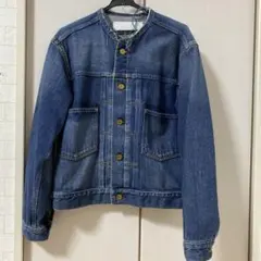 美品 IENA ノーカラー リメイクデニムジャケット 36 - メルカリ