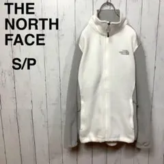 ノースフェイス フリースジャケット バイカラー レディース M US企画 白灰