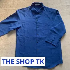 THE SHOP TK ネイビー 7分袖シャツ Lサイズ