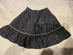 evelyn ツイードミニスカート ビジュー ツイード パールライン 秋 冬