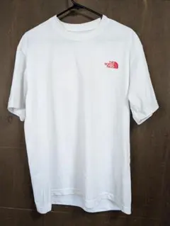 【美品】ノースフェイス Lサイズ ホワイト プレミアムロゴTシャツ