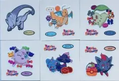 ポケモンパン　シール　カイリュー　ミュウツー　ゾロア　チコリータ　プリン