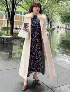 eimyistoire フェイクファーカラースリットロングコートのサムネイル