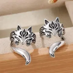 Fox Silver Ear Cuffs (Set of 2) - High-End Look Accessories/Earrings