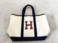 トミーフィルフィガー　ロゴ付きキャンバストートバッグ