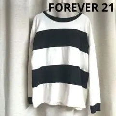 FOREVER 21 ストライプ長袖Tシャツ M