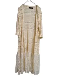 ロデオクラウンズ　鍵編み　レース　ロングカーディガン　夏　ギャル