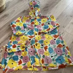 kukka hippo 花柄 ベビーレインコート 110