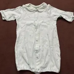 水色 襟付きロンパース ~95cm