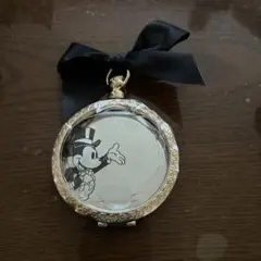 ディズニー　ミッキー　コンパクトミラーリボン