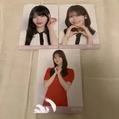 乃木坂46 ポロシャツワンピース 生写真 岡本姫奈・奥田いろは・菅原咲月