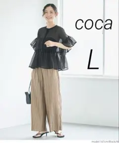 1227 美品 coca コカ シアーフリルブラウス