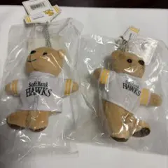 SoftBank HAWKS ベア キーチェーン 2個セット　#増田珠選手