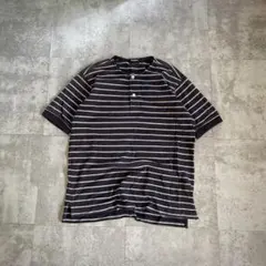 レア】00s OLD UNIQLO サーマル ボーダー ヘンリーネックT 短丈 - メルカリ
