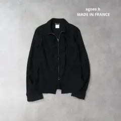 agnes b. / ジップアップ ブラック シャツ ブラウス フランス製 黒