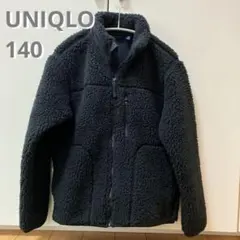 UNIQLO KIDS ユニクロキッズ 防風フリースジャケット 黒 子供服140