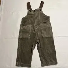 プティマイン カーキ コーデュロイ サロペット 80cm