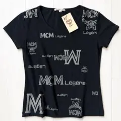 新品タグ付＊MCM Légère 総柄プリント 半袖Tシャツ 黒 M ストレッチのサムネイル