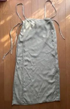【美品】アダムエロペ 2way ラップワンピース スカート グリーン