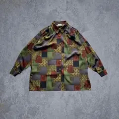 90s 00s archive colorful shirt 総柄 Y2K