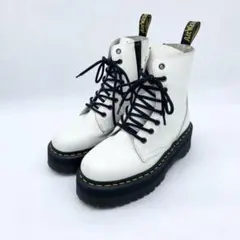 A19094 美品 ドクターマーチン JADON サイドジップブーツ 白UK4