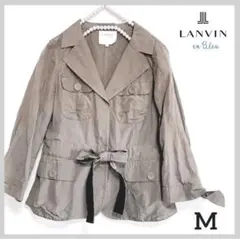 LANVIN en bleu ミリタリージャケットコート袖口リボンM