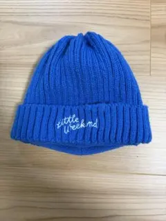 Little Weekend ニット帽 ブルー 50-52cm