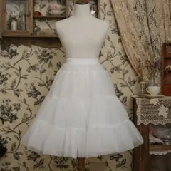 58cm ボリュームチュールパニエスカート 白
