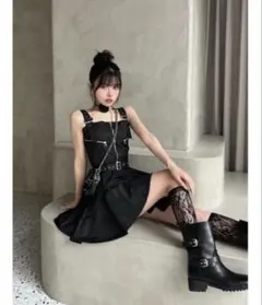 ほぼ未使用　Darich ナイロンジャンパーミニワンピース ミニドレス