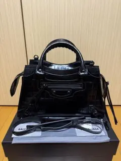 バレンシアガ ネオクラシックシティ 2wayバッグ ブラック クロコ 国内正規品