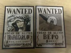 ⭐️ワンピース 麦わらストア 手配書ブロマイド ポイントカード特典　ロー、ベポ