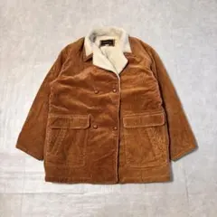 vintage コーデュロイボアジャケット ダブル キャメル L アメカジ